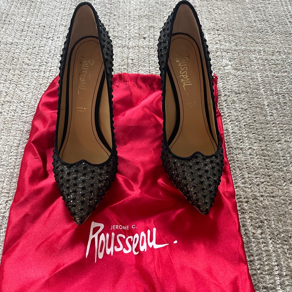 Jerome C. Rousseau glitter dot pump size 9 (39)